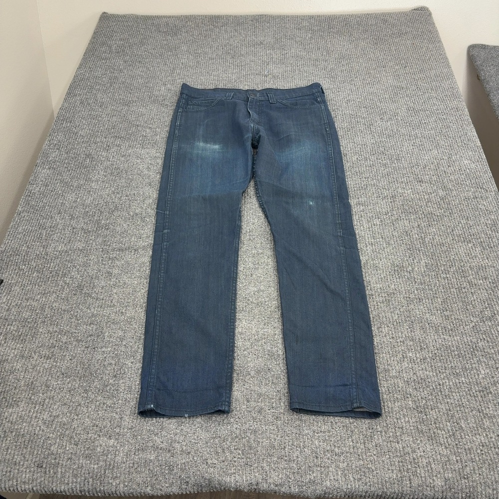 Levis 508 Jeans Mens 35x30.5 Blue Cotton Blend Regular Taper Casual Workwear